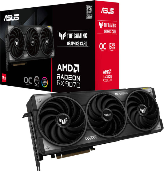 ASUS TUF Gaming Radeon RX 9070 OC Edition 16GB GDDR6 Gaming Graphics Card  | 90YV0LI0-M0NA00